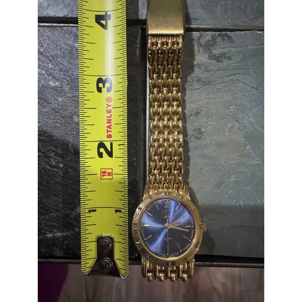 Vintage John Weitz Gold Tone Watch – Blue Dial | Quartz | Japan Movt